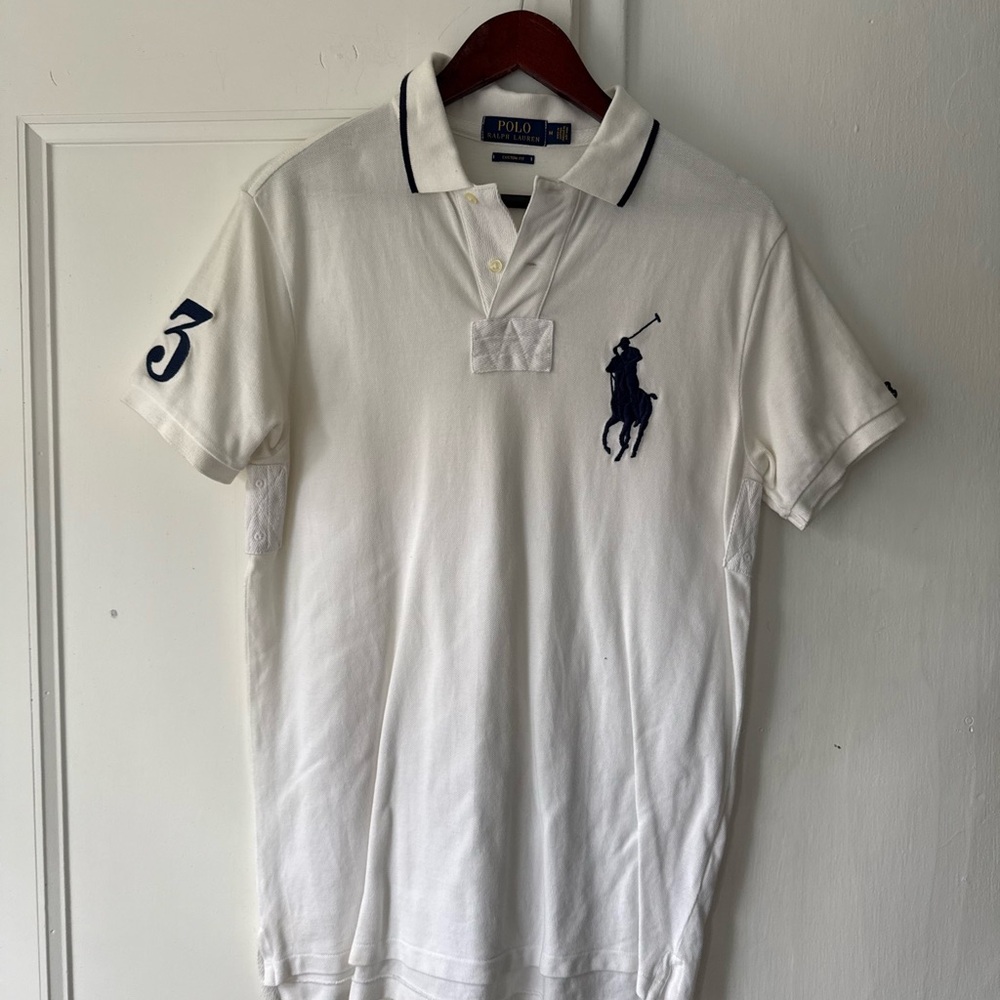 Polo by Ralph Lauren White Polo with Navy Accents